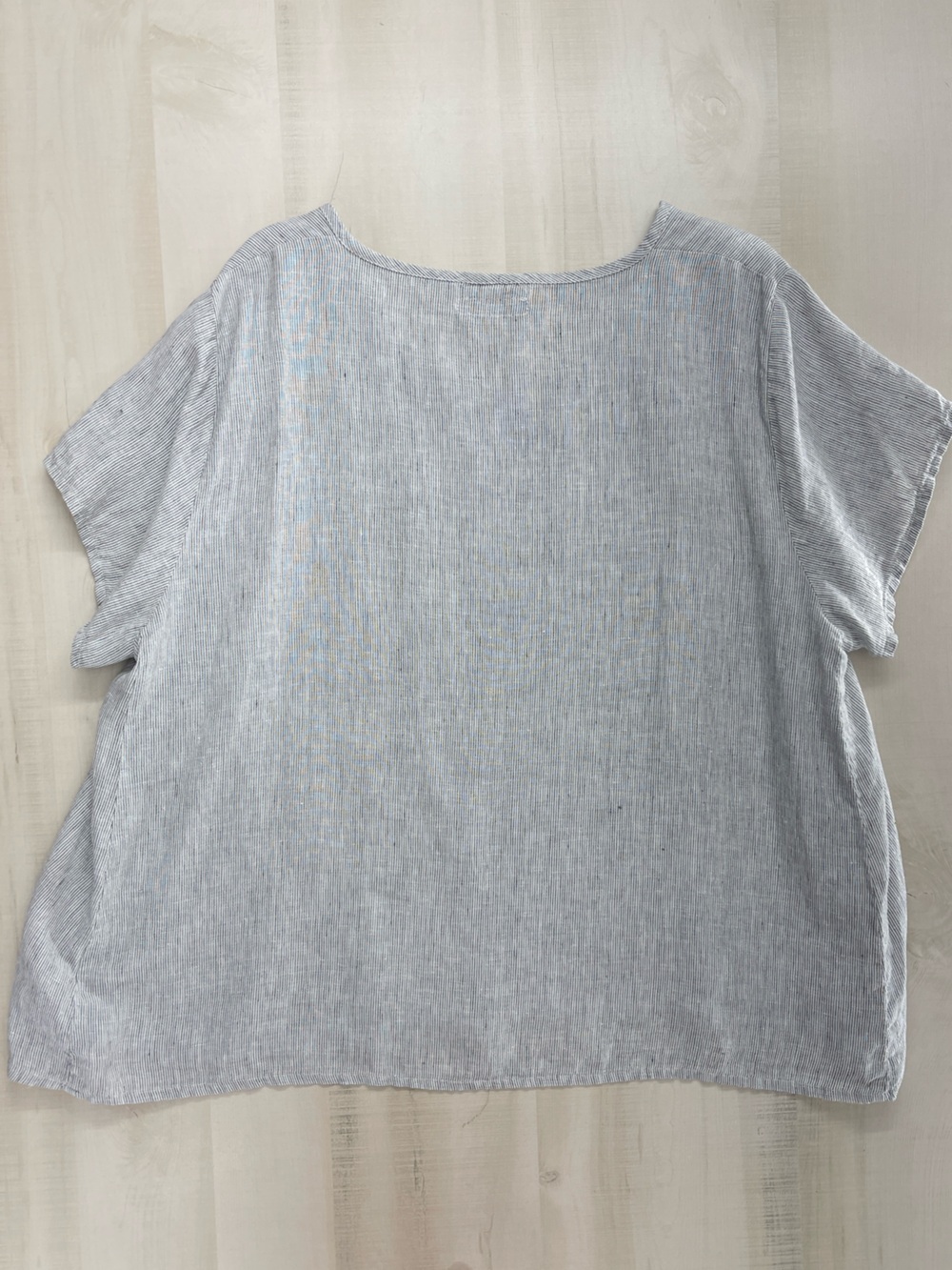 FLAX lagenlook linen striped tunic blouse shirt 2G 22 24 - Picture 5 of 6